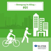 Damit ihr fit bleibt, haben wir Tipps für mehr Bewegung im Alltag für euch. Ihr könnt zum Bespiel mit dem Fahrrad zur Arbeit fahren, das Auto etwas entfernt parken oder eine Haltestelle früher aussteigen und den Rest zu Fuß laufen. Habt ihr das schon einmal probiert?
