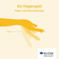 Ein Fingerspiel: Finger- und Unterarmbeugen entspannen. Also, hinsetzen und Arm nach vorne. Die Handflächen zeigen dabei nach oben. Fasse mit einer Hand die Finger der anderen und dehne sie vorsichtig nach unten, bis du ein Ziehen im Unterarm spürst. Das Ganze wiederholst du zwei- bis dreimal pro Seite.
