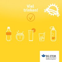 Serie mit Tipps für den Sommer: Los geht’s mit viel trinken! Statt der üblichen ein bis zwei Liter dürfen es auch gerne drei oder mehr sein, je nach körperlicher Anstrengung. Kaffee, schwarzer Tee und natürlich Alkohol sind zu  vermeiden. Wasser oder Schorlen sind die besten Durstlöscher.
