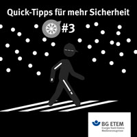 So könnt ihr euch sehen lassen: Im Winter ist es oft dunkel und neblig. Da fallen Fußgänger auf der Straße wenig auf. Deswegen: Reflektierende Kleidung tragen und damit rechnen, dass Autofahrer euch nicht sofort sehen können. 
