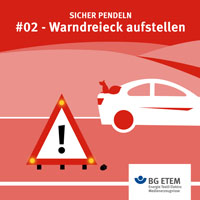 So kann man sich sehen lassen! Immer nach einem Unfall das Warndreieck aufstellen: in der Stadt in 50 m, auf der Landstraße in 100 m und auf der Autobahn in 150-200 m Entfernung. Tipp: Das Warndreieck vor sich hertragen, damit es schon beim Aufstellen gesehen wird.
