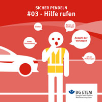 Helfen - keine Frage! Aber zuerst die 112 anrufen. Wichtig sind vor allem die 5 Ws: Wo und was ist passiert? Wie viele Verletzte? Welche Verletzungen? Und: Warten auf Rückfragen.
