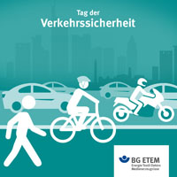 Ob mit Fahrrad, Auto oder zu Fuß - kommt immer gut ans Ziel. Nicht nur am Tag der Verkehrssicherheit. 
