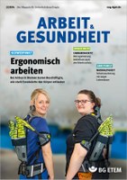 Wie Exoskelette und andere Hilfsmittel die Ergonomie von Beschäftigten im körperlich anstrengenden Flugzeugbau verbessern können, wird am Beispiel Airbus in Bremen gezeigt. In vielen Branchen wird mit Lasern gearbeitet. Je nachdem, wie stark diese sind, gelten verschieden starke Schutzmaßnahmen - etwa beim Umgang mit Glasfaserkabeln. Am Arbeitsplatz lassen sich die Folgen von Abhängigkeit kaum verheimlichen. Sicherheitsbeauftragte können Betroffene gezielt ansprechen und auf Hilfsangebote aufmerksam machen. Wie es gelingt, auch an heißen Sommertagen nach der Nachtschicht erholsamen Schlaf zu bekommen, ist ein weiteres Thema der Ausgabe.