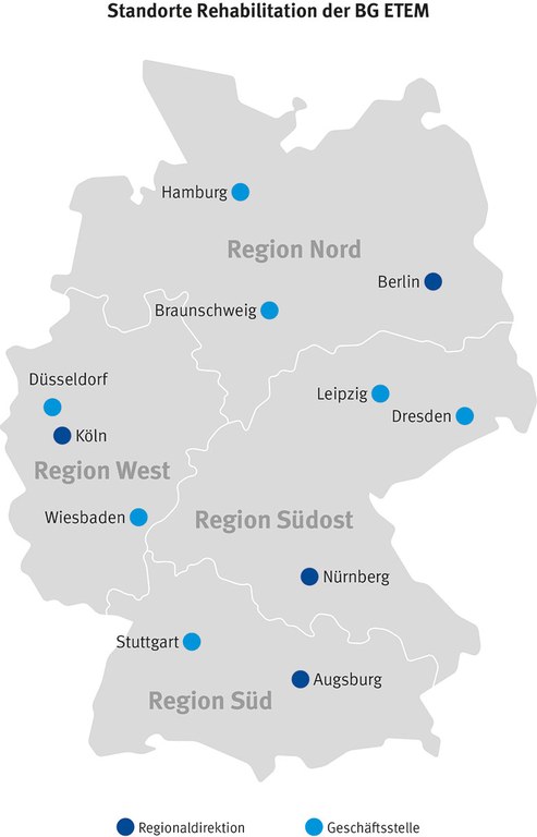 Regionaldirektionen/Geschäftsstellen